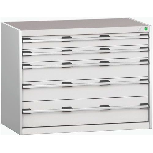 Szafki warsztatowe z szufladami Bott Cubio 200, 80 x 105 x 65-75 cm, 5 szuflad