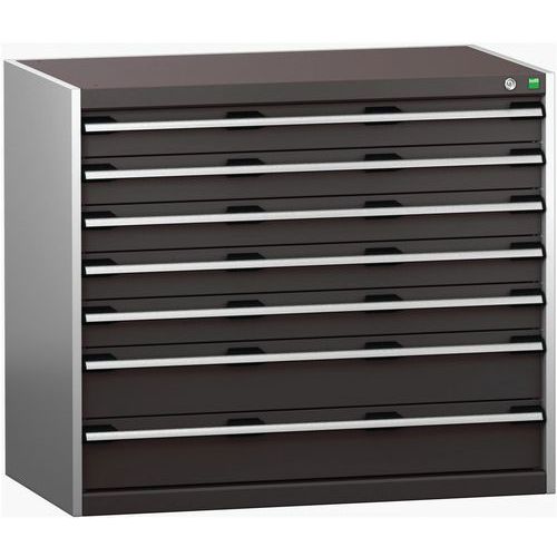 Szafki warsztatowe z szufladami Bott Cubio 200, 90 x 105 x 65-75 cm, 7 szuflad