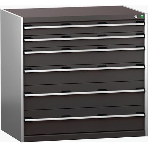 Szafki warsztatowe z szufladami Bott Cubio 200, 100 x 105 x 65-75 cm, 6 szuflad