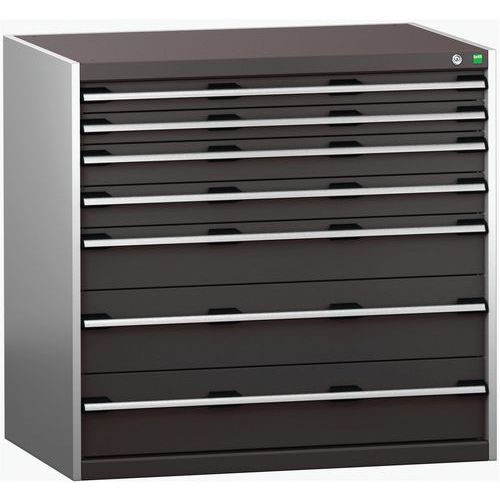 Szafki warsztatowe z szufladami Bott Cubio 200, 100 x 105 x 65-75 cm, 7 szuflad