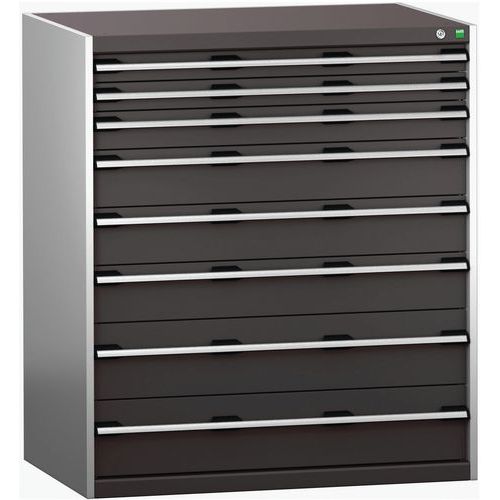 Szafki warsztatowe z szufladami Bott Cubio 200, 120 x 105 x 65-75 cm, 8 szuflad