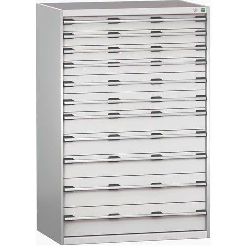 Szafki warsztatowe z szufladami Bott Cubio 200, 160 x 105 x 65-75 cm, 11 szuflad