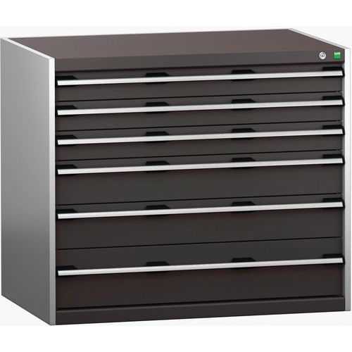 Warsztatowe szafki z szufladami Bott Cubio 200, 90 x 105 x 65-75 cm, 6 szuflad
