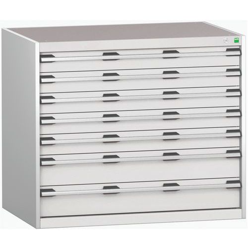 Szafki warsztatowe z szufladami Bott Cubio 200, 90 x 105 x 65-75 cm, 7 szuflad