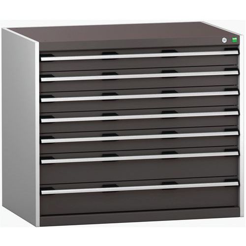 Szafki warsztatowe z szufladami Bott Cubio 200, 90 x 105 x 65-75 cm, 7 szuflad