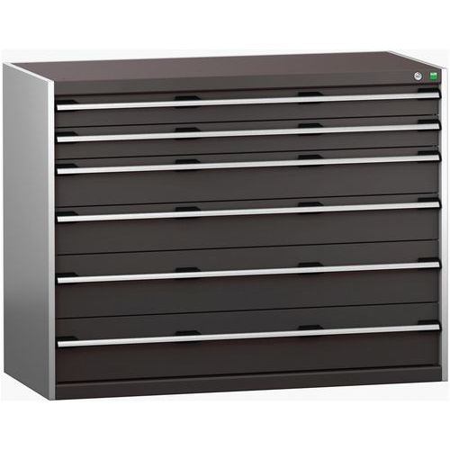 Szafki warsztatowe z szufladami Bott Cubio 200, 100 x 130 x 65-75 cm, 6 szuflad