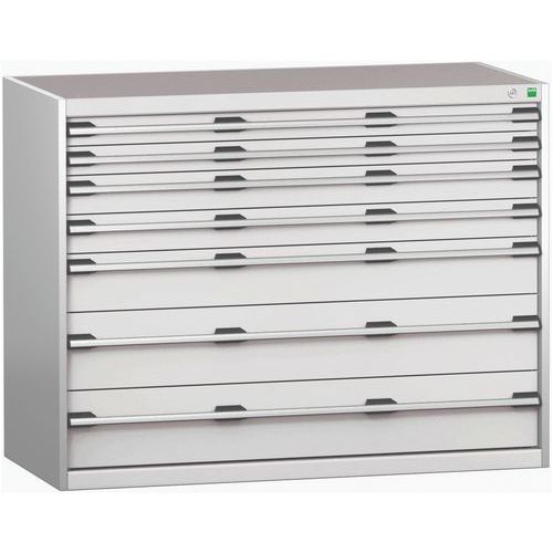 Szafki warsztatowe z szufladami Bott Cubio 200, 100 x 130 x 65-75 cm, 7 szuflad