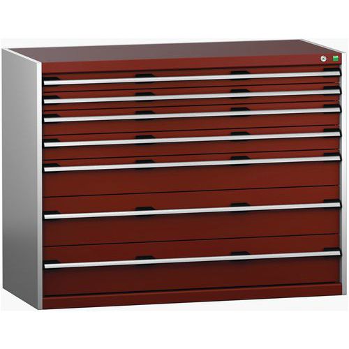 Szafki warsztatowe z szufladami Bott Cubio 200, 100 x 130 x 65-75 cm, 7 szuflad