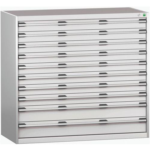 Szuflady warsztatowe Bott Cubio 200, 120 x 130 x 65-75 cm, 10 szuflad