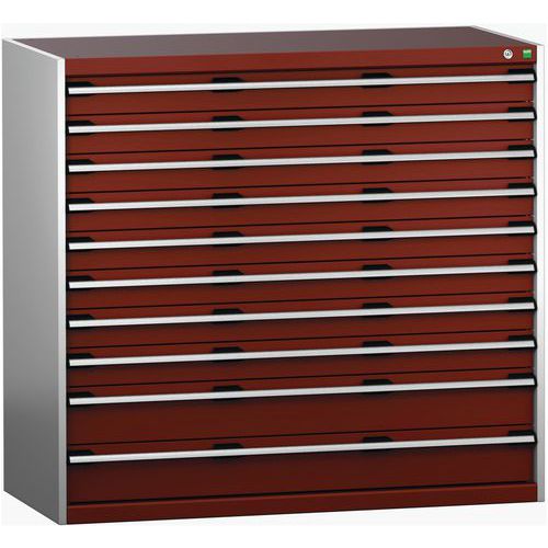 Szuflady warsztatowe Bott Cubio 200, 120 x 130 x 65-75 cm, 10 szuflad