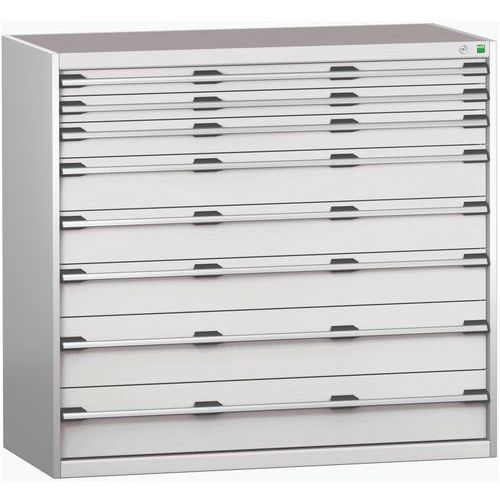 Szafki warsztatowe z szufladami Bott Cubio 200, 120 x 130 x 65-75 cm, 8 szuflad