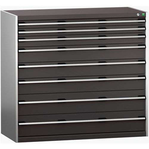 Szafki warsztatowe z szufladami Bott Cubio 200, 120 x 130 x 65-75 cm, 8 szuflad