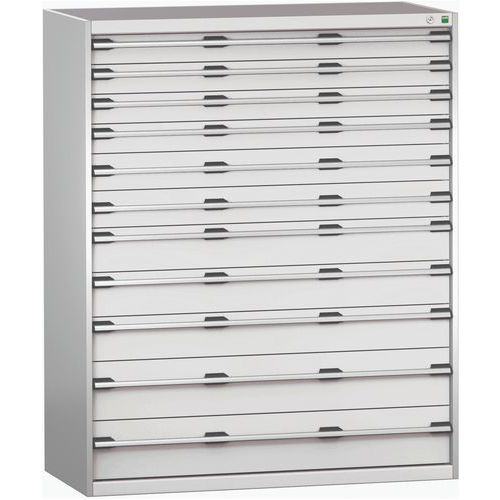 Szuflady warsztatowe Bott Cubio 200, 160 x 130 x 65-75 cm, 11 szuflad