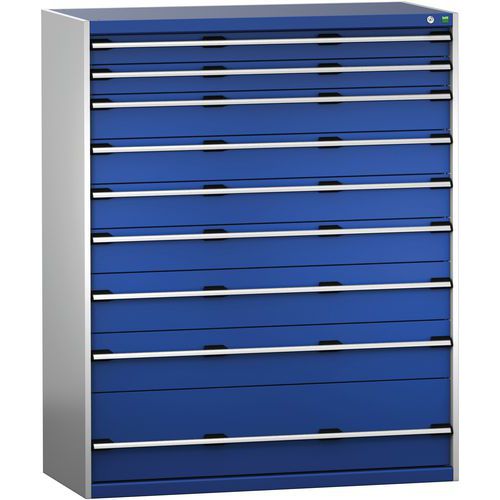 Szuflady warsztatowe Bott Cubio 200, 160 x 130 x 65-75 cm, 9 szuflad