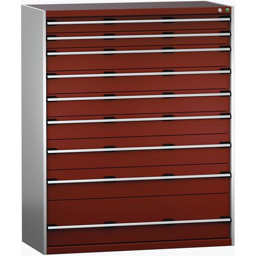 Szuflady warsztatowe Bott Cubio 200, 160 x 130 x 65-75 cm, 9 szuflad