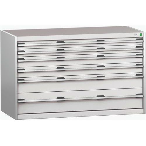 Szuflady warsztatowe Bott Cubio 200, 80 x 130 x 65-75 cm, 6 szuflad