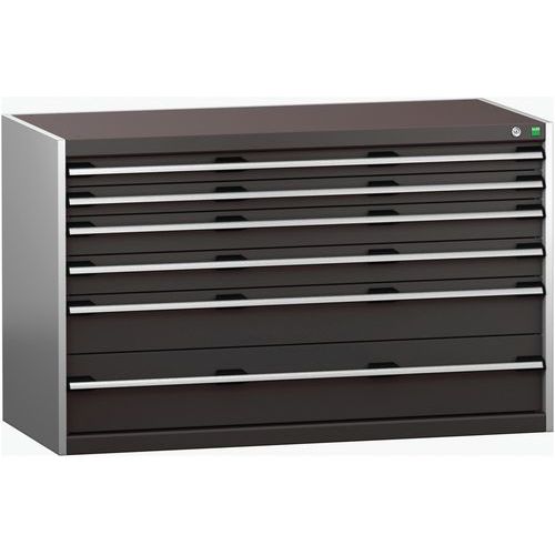 Szuflady warsztatowe Bott Cubio 200, 80 x 130 x 65-75 cm, 6 szuflad
