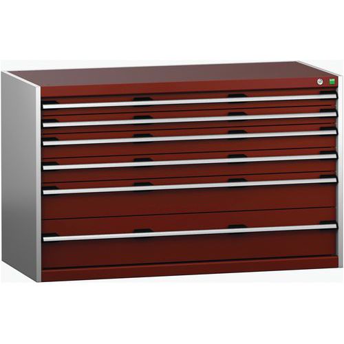 Szuflady warsztatowe Bott Cubio 200, 80 x 130 x 65-75 cm, 6 szuflad