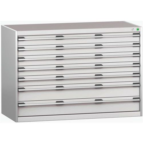 Szafki warsztatowe z szufladami Bott Cubio 200, 90 x 130 x 65-75 cm, 7 szuflad
