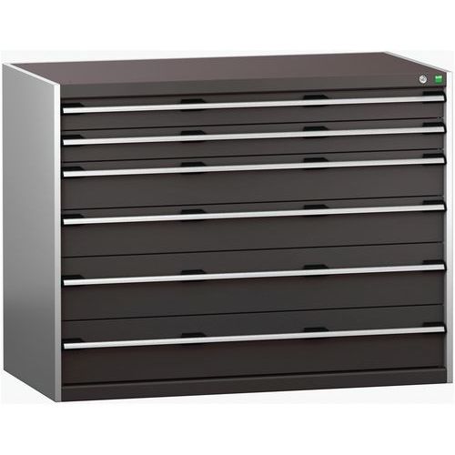 Szafki warsztatowe z szufladami Bott Cubio 200, 100 x 130 x 65-75 cm, 6 szuflad