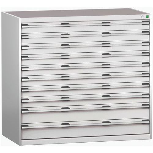 Szuflady warsztatowe Bott Cubio 200, 120 x 130 x 65-75 cm, 10 szuflad