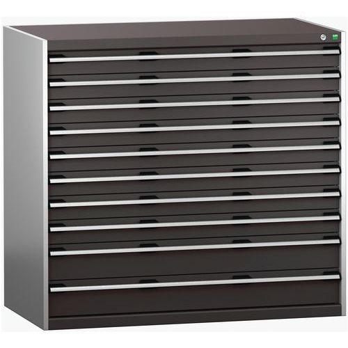 Szuflady warsztatowe Bott Cubio 200, 120 x 130 x 65-75 cm, 10 szuflad