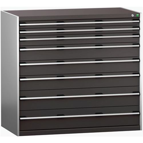 Szafki warsztatowe z szufladami Bott Cubio 200, 120 x 130 x 65-75 cm, 8 szuflad