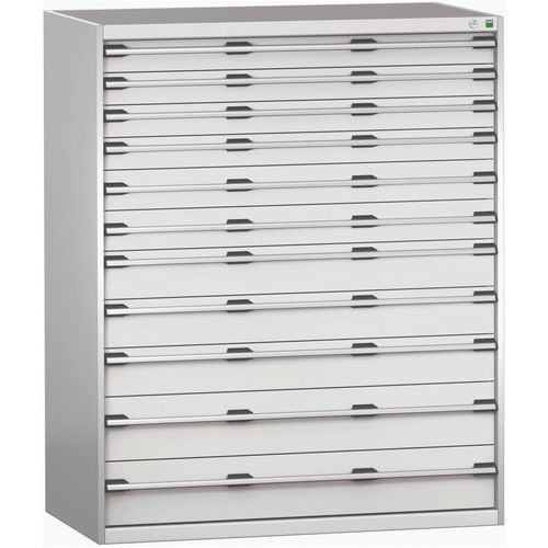 Szuflady warsztatowe Bott Cubio 200, 160 x 130 x 65-75 cm, 11 szuflad