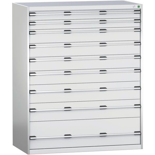 Szuflady warsztatowe Bott Cubio 200, 160 x 130 x 65-75 cm, 9 szuflad