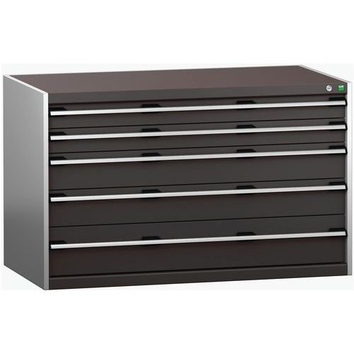 Warsztatowe szafki z szufladami Bott Cubio 200, 80 x 130 x 65-75 cm, 5 szuflad