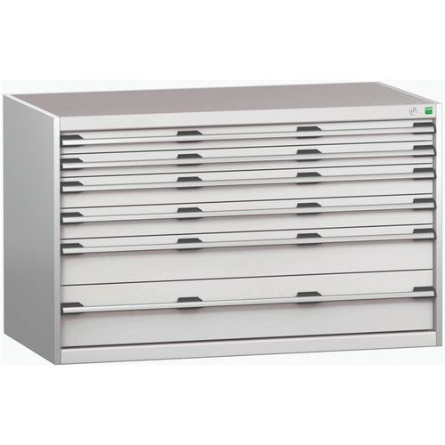 Szuflady warsztatowe Bott Cubio 200, 80 x 130 x 65-75 cm, 6 szuflad