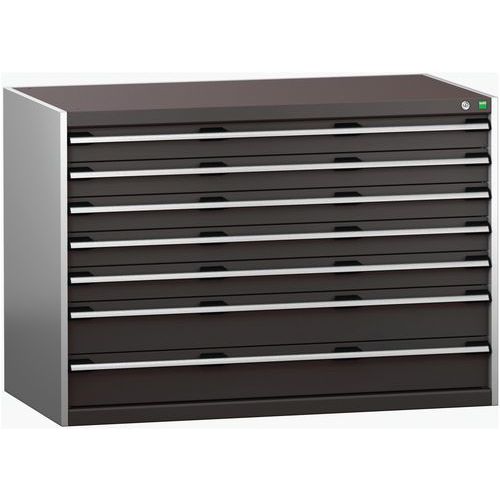 Szafki warsztatowe z szufladami Bott Cubio 200, 90 x 130 x 65-75 cm, 7 szuflad