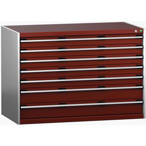 Szafki warsztatowe z szufladami Bott Cubio 200, 90 x 130 x 65-75 cm, 7 szuflad