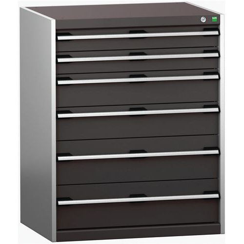 Szafki warsztatowe z szufladami Bott Cubio 200, 100 x 80 x 65-75 cm, 6 szuflad