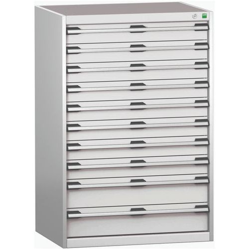 Szafki warsztatowe z szufladami Bott Cubio 200, 120 x 80 x 65-75 cm, 10 szuflad