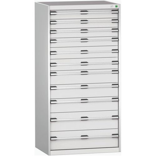 Szafki warsztatowe z szufladami Bott Cubio 200, 160 x 80 x 65-75 cm, 11 szuflad
