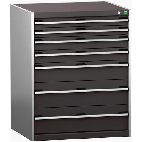 Szafki warsztatowe z szufladami Bott Cubio 200, 100 x 80 x 65-75 cm, 7 szuflad