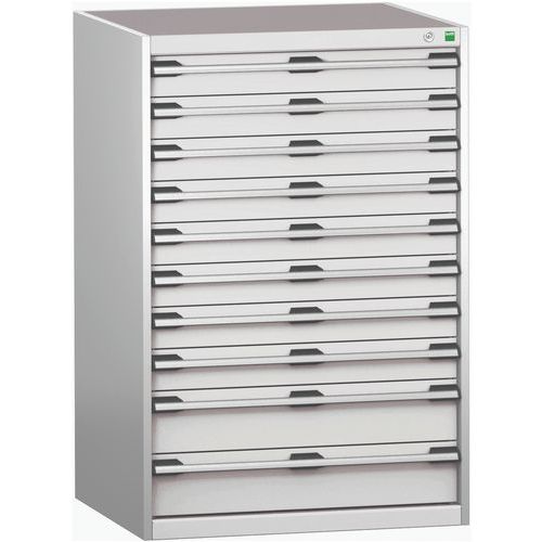 Szafki warsztatowe z szufladami Bott Cubio 200, 120 x 80 x 65-75 cm, 10 szuflad