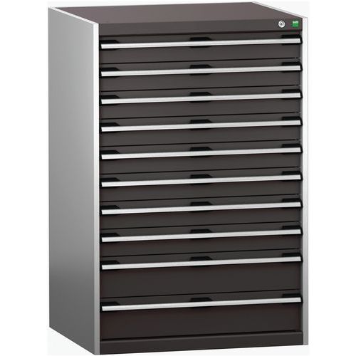 Szafki warsztatowe z szufladami Bott Cubio 200, 120 x 80 x 65-75 cm, 10 szuflad