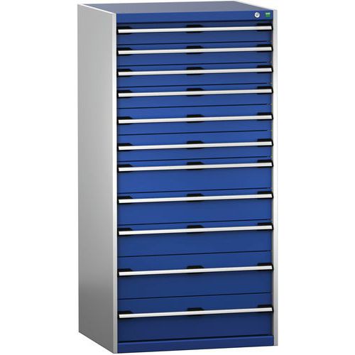 Szafki warsztatowe z szufladami Bott Cubio 200, 160 x 80 x 65-75 cm, 11 szuflad