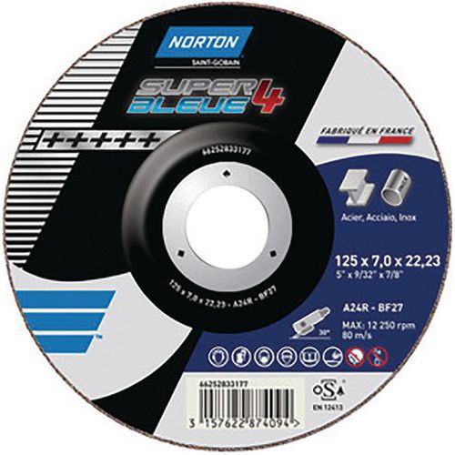 Norton Super Blue 4 metalowe tarcze szlifierskie