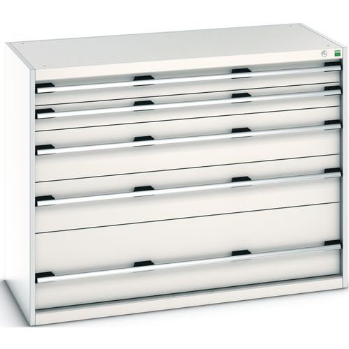 Szafki warsztatowe z szufladami Bott Cubio 200, 100 x 130 x 65-75 cm, 5 szuflad