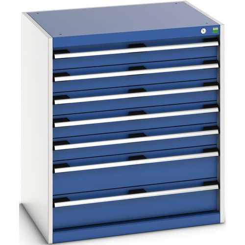 Szafki warsztatowe z szufladami Bott Cubio 200, 90 x 80 x 65-75 cm, 7 szuflad