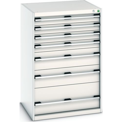 Szuflady warsztatowe Bott Cubio 200, 120 x 80 x 65-75 cm, 7 szuflad