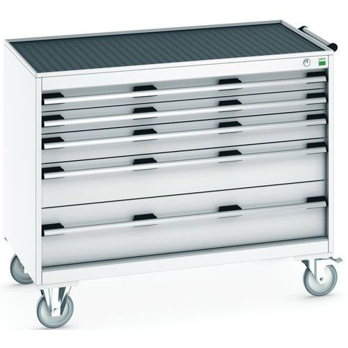 Komoda mobilna Bott Cubio, 89 x 105 x 65 cm, 5 szuflad, multipleks/linoleum/mat