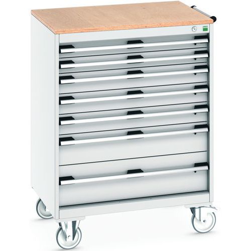 Komoda mobilna Bott Cubio, 109 x 80 x 65 cm, 7 szuflad, multipleks/linoleum/mata