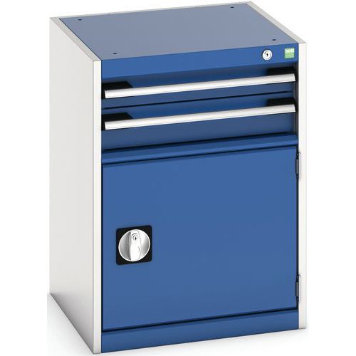 Warsztatowe szafki z szufladami Bott Cubio, 70 x 52,5 x 52,5-65 cm, 2 szuflady, 1 szafka