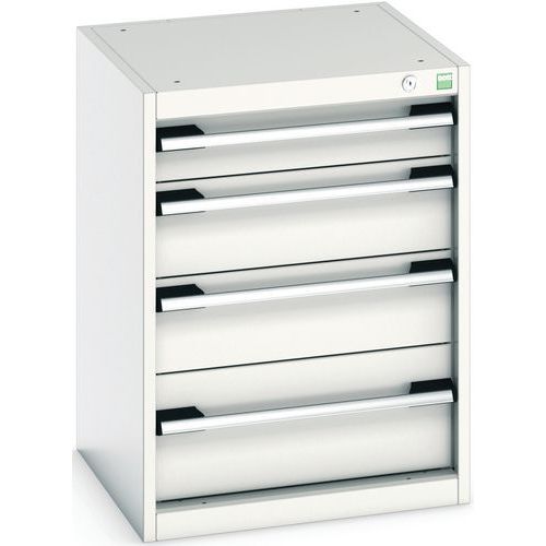 Warsztatowe szafki z szufladami Bott Cubio, 70 x 52,5 x 52,5-65 cm, 4 szuflady