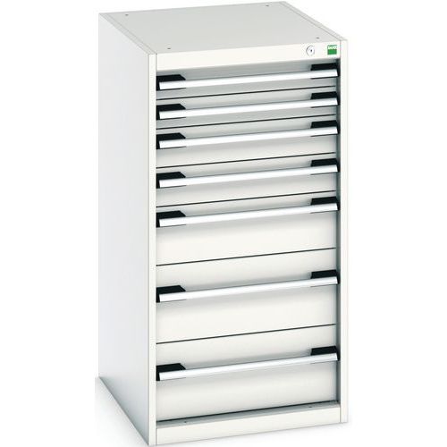 Warsztatowe szafki z szufladami Bott Cubio, 100 x 52,5 x 52,5-65 cm, 7 szuflad