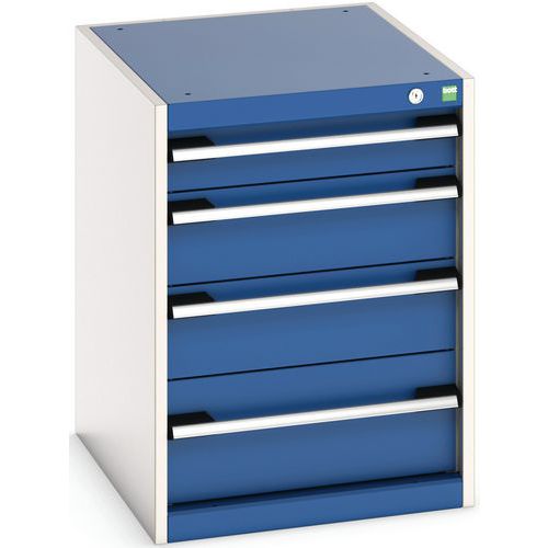 Warsztatowe szafki z szufladami Bott Cubio, 70 x 52,5 x 52,5-65 cm, 4 szuflady